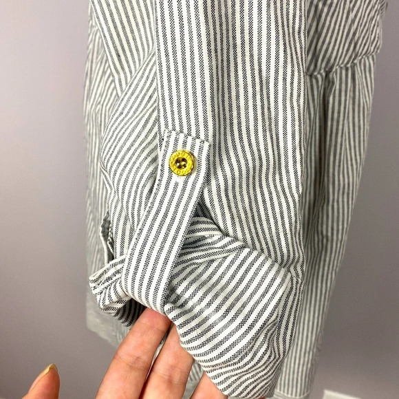 Vintage Y2K Coogi Zip front belted dress with vertical stripes 1X - Picture 6 of 13